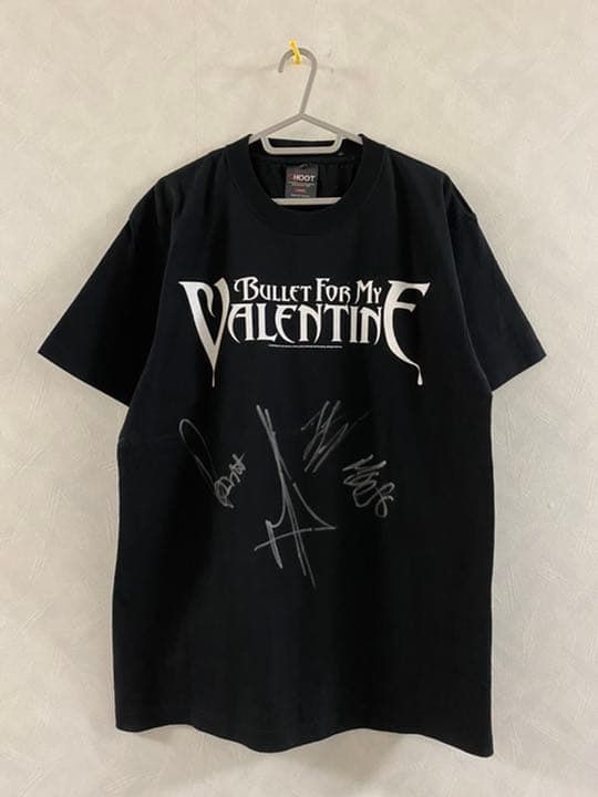 Bullet For My Valentine メンバー直筆サイン入りTシャツ BULLET FOR MY VALENTINE ブレットフォーマイヴァレンタイン - The